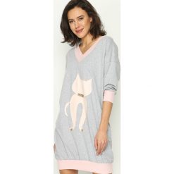 Bluzy damskie: Szara Bluza Kitten