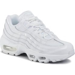 Buty NIKE - Air Max 95 307960 108 White/White/White. Białe półbuty damskie Nike, bez wzorów, ze skóry, bez obcasa, na płaskiej podeszwie, bez zapięcia. Za 719,00 zł.