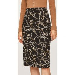 Pinko - Spódnica. Czarne spódniczki damskie Pinko, z elastanu, casualowe, midi, proste. W wyprzedaży za 599,90 zł.