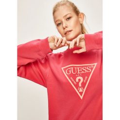 Guess Jeans - Bluza. Szare bluzy damskie Guess Jeans, s, z aplikacjami, z bawełny, bez rękawów, bez kaptura. W wyprzedaży za 259,90 zł.