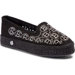 Espadryle BALDININI - 999916XCAMO000000KXX Nero. Czarne espadryle damskie marki Baldinini, ze skóry, na płaskiej podeszwie. Za 1679,00 zł.
