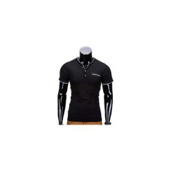 T-shirty męskie: T-SHIRT MĘSKI BEZ NADRUKU S681 – CZARNY