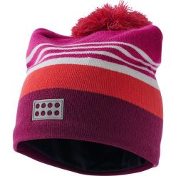 Czapka "Amanda 705" w kolorze bordowo-różowym. Czerwone czapeczki niemowlęce Legowear, w paski. W wyprzedaży za 47,95 zł.