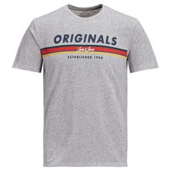 Jack&Jones T-shirt męski Tuco Tee Ss Crew Neck LightGrey Melange Slim (rozmiar L). Koszulki męskie Jack&Jones, m, bez wzorów, bez kołnierzyka. W wyprzedaży za 44,00 zł.