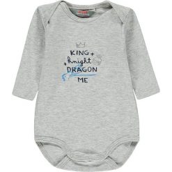 Body w kolorze szarym. Szare body niemowlęce Kanz, z nadrukiem, z bawełny. W wyprzedaży za 19,95 zł.