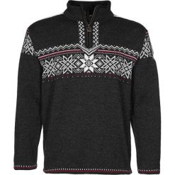 Swetry klasyczne męskie: Dale of Norway HOLMENKOLLEN Sweter dark chracoal/off white/red roses