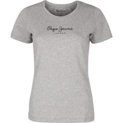 T-Shirt Pepe Jeans New Virginia Grey. Szare koszulki damskie Pepe Jeans, bez wzorów, z jeansu, klasyczne, z klasycznym kołnierzykiem, bez rękawów. Za 69,00 zł.