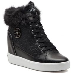 Sneakersy GUESS - FLFRR3 LEP12 BLACK. Czarne sneakersy damskie marki Guess, z materiału. Za 719,00 zł.