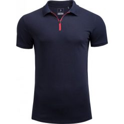 T-shirt męski TSM624 - ciemny granat - Outhorn. Czarne koszulki męskie Outhorn, m, bez wzorów, z bawełny, bez kołnierzyka, bez rękawów. W wyprzedaży za 49,99 zł.