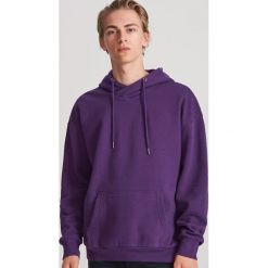 Gładka bluza z kapturem - Fioletowy. Fioletowe bluzy męskie Reserved, xl, bez wzorów, z kapturem, bez rękawów, z kapturem. Za 89,99 zł.