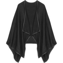Poncho dzianinowe bonprix czarny. Czarne żakiety damskie bonprix, bez wzorów, z dzianiny. Za 89,99 zł.