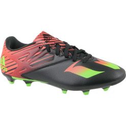 Adidas Messi 15.3 FG/AG AF4852. Czerwone buty sportowe męskie Adidas, ze skóry, bez zapięcia, do piłki nożnej. W wyprzedaży za 149,99 zł.