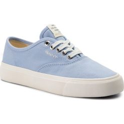 Tenisówki GANT - Long Beach 18538326 Hampton Blue G662. Niebieskie półbuty damskie GANT, bez wzorów, z gumy, bez zapięcia. W wyprzedaży za 239,00 zł.