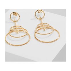 Kolczyki damskie: Whistles LARGE 4 HOOP DROP EARRINGS Kolczyki goldcoloured