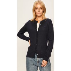 Lacoste - Kardigan. Niebieskie swetry damskie Lacoste, bez wzorów, z elastanu. W wyprzedaży za 479,90 zł.