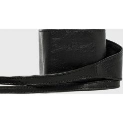 Pieces - Pasek skórzany. Czarne paski damskie Pieces, w paski, ze skóry. W wyprzedaży za 79,90 zł.