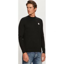 Diesel - Sweter. Czarne swetry męskie Diesel, s, bez wzorów, z bawełny, z okrągłym kołnierzem, bez kaptura. Za 499,90 zł.