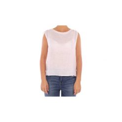 Bluzki 40weft ELIANA. Białe bluzki damskie 40weft, s, bez wzorów, bez kołnierzyka, bez rękawów. Za 280,10 zł.
