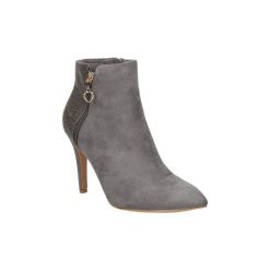 Low boots S.barski BOTKI LH39678. Szare botki damskie marki S.barski, bez obcasa, bez zapięcia. Za 79,99 zł.