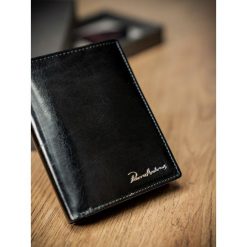 Portfel męski skórzany RFID Pierre Andreus czarny - Czarny. Czarne portfele męskie PIERRE ANDREUS, bez wzorów, ze skóry. Za 89,99 zł.