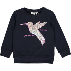 Bluza "Rine" w kolorze granatowym. Niebieskie bluzy dziewczęce Name it Kids, z bawełny. W wyprzedaży za 39,95 zł.