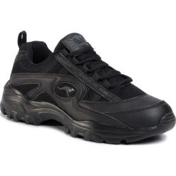 Buty KANGAROOS - Kw-Chunky 39146 000 5500 Jet Black/Mono. Czarne buty sportowe damskie KangaROOS, bez wzorów, ze skóry ekologicznej, sportowe, na fitness i siłownię. Za 169,00 zł.
