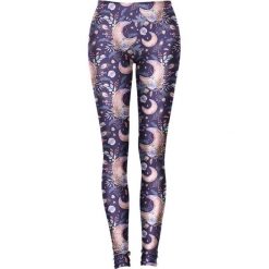 Legginsy: Legginsy w kolorze fioletowym ze wzorem