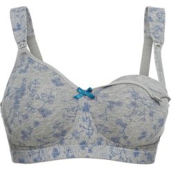 Biustonosz do karmienia piersią, bawełna organiczna bonprix szary melanż. Szare biustonosze ciążowe bonprix, z bawełny. Za 37,99 zł.