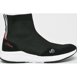 S. Oliver - Buty. Czarne buty sportowe damskie S.Oliver, bez wzorów, ze skóry, sportowe. W wyprzedaży za 199,90 zł.