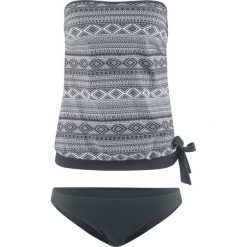 Tankini (2 części) bonprix czarno-biały. Czarne stroje kąpielowe damskie bonprix, w paski. Za 109,99 zł.