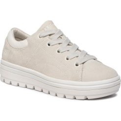 Sneakersy SKECHERS - Back Again 73999/OFWT Off White. Brązowe półbuty damskie Skechers, bez wzorów, ze skóry, bez obcasa, na płaskiej podeszwie, bez zapięcia. W wyprzedaży za 209,00 zł.