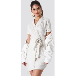 Paski damskie: Trendyol Sukienka w paski – White,Beige,Multicolor