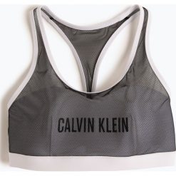 Calvin Klein - Damski top do bikini, czarny. Czarne stroje kąpielowe dwuczęściowe damskie marki Calvin Klein, l, z nadrukiem, z materiału, bez rękawów. Za 279,95 zł.