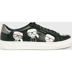Karl Lagerfeld - Buty. Czarne buty sportowe damskie KARL LAGERFELD, bez wzorów, ze skóry, sportowe. Za 699,90 zł.