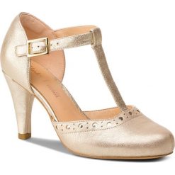 Półbuty CLARKS - Dalia Leah 261393024 Champagne Leather. Żółte półbuty damskie Clarks, bez wzorów, ze skóry ekologicznej, eleganckie, bez obcasa, na obcasie, bez zapięcia. W wyprzedaży za 269,00 zł.