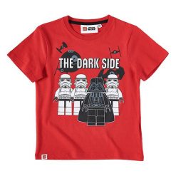 T-shirty chłopięce z nadrukiem: Koszulka „LEGO Star Wars” w kolorze czerwonym
