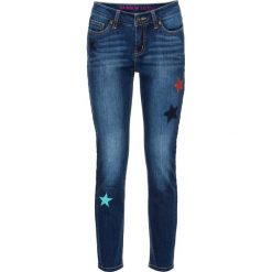 Dżinsy SKINNY, dł. do kostki bonprix niebieski "stone". Niebieskie jeansy damskie bonprix, z haftami, z jeansu. Za 109,99 zł.
