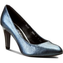 Półbuty ANN MEX - 5398 05SR Granat. Niebieskie półbuty damskie marki Ann Mex, bez wzorów, ze skóry, bez obcasa, na obcasie, bez zapięcia. W wyprzedaży za 219,00 zł.
