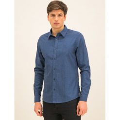 Koszula Calvin Klein Jeans J30J314243. Niebieskie koszule męskie Calvin Klein Jeans, xl, bez wzorów, z bawełny, casualowe, bez kołnierzyka, bez rękawów. W wyprzedaży za 239,00 zł.