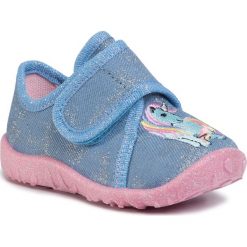 Kapcie SUPERFIT - 6-09254-85 Hellblau. Niebieskie sandały dziewczęce Superfit, z tworzywa sztucznego, bez zapięcia. Za 119,00 zł.