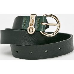 Tommy Hilfiger - Pasek skórzany. Czarne paski damskie marki TOMMY HILFIGER, w paski, ze skóry. W wyprzedaży za 219,90 zł.