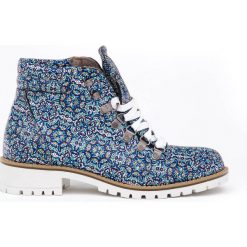 Botki - skóra naturalna - model 476 - kolor mozaika. Szare botki damskie Zapato, na zimę, z jeansu, eleganckie, za kostkę, bez obcasa, na obcasie, na sznurówki. Za 399,00 zł.