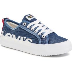 Tenisówki LEVI'S - VBET0012T Blue Denim 0740. Niebieskie półbuty dziewczęce bez wzorów, z gumy, na sznurówki. Za 219,00 zł.