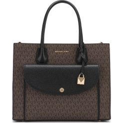Michael Kors Mercer Medium Torebka Brązowy. Pomarańczowe torebki klasyczne damskie Michael Kors, w paski, z materiału, bez dodatków. Za 1713,95 zł.