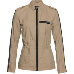 Krótka parka bonprix beżowy. Brązowe parki damskie bonprix, bez wzorów, krótkie, bez kaptura. Za 189,99 zł.