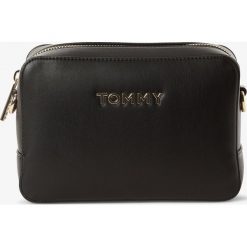 Tommy Hilfiger - Damska torebka na ramię, czarny. Czarne torebki klasyczne damskie TOMMY HILFIGER, w paski, na ramię, bez dodatków. Za 399,95 zł.