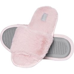 Soxo - Kapcie. Różowe kapcie damskie Soxo, z materiału. Za 49,99 zł.
