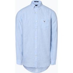 Gant - Męska koszula lniana, niebieski. Niebieskie koszule męskie GANT, m, eleganckie. Za 499,95 zł.