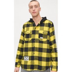 Koszula oversize z kapturem - Żółty. Żółte koszule męskie Cropp, s, bez wzorów, z kapturem, bez rękawów. Za 99,99 zł.