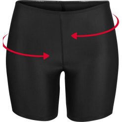 Figi bikini shape z nogawkami Level 1 bonprix czarny. Czarne stroje kąpielowe dwuczęściowe damskie bonprix, bez wzorów. Za 74,99 zł.